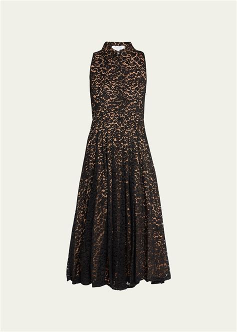 michael kors midikleid floral|Floral Lace Midi Dress .